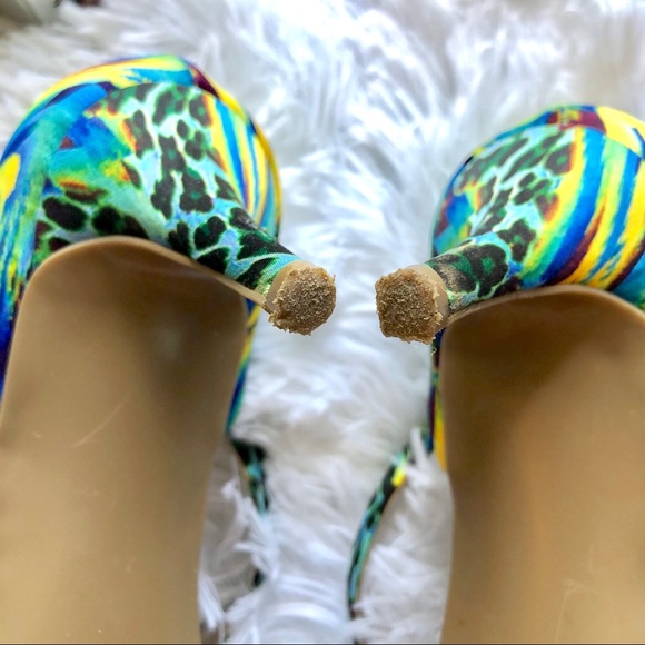 Impo Tie Dye Animal Print Stiletto Heel Sandals - Picture 8 of 8